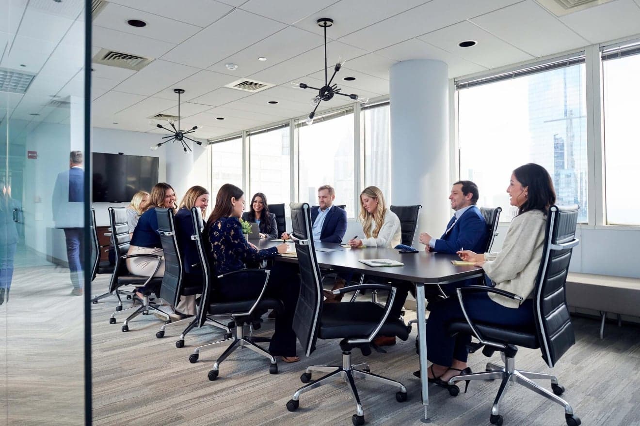Elegant corporate event with professional setup